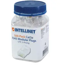 Conector RJ-45 INTELLINET (100 unidades - Transparente - U UTP)