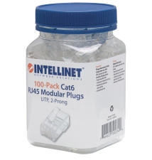 Conector RJ-45 INTELLINET (Cat6 - 100 unidades - Transparente)