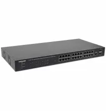 Switch de Rede Managed INTELLINET 1000T (24 portas - PoE - Preto)