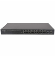 Switch de Rede Managed INTELLINET 1000T (24 portas - PoE - Preto)