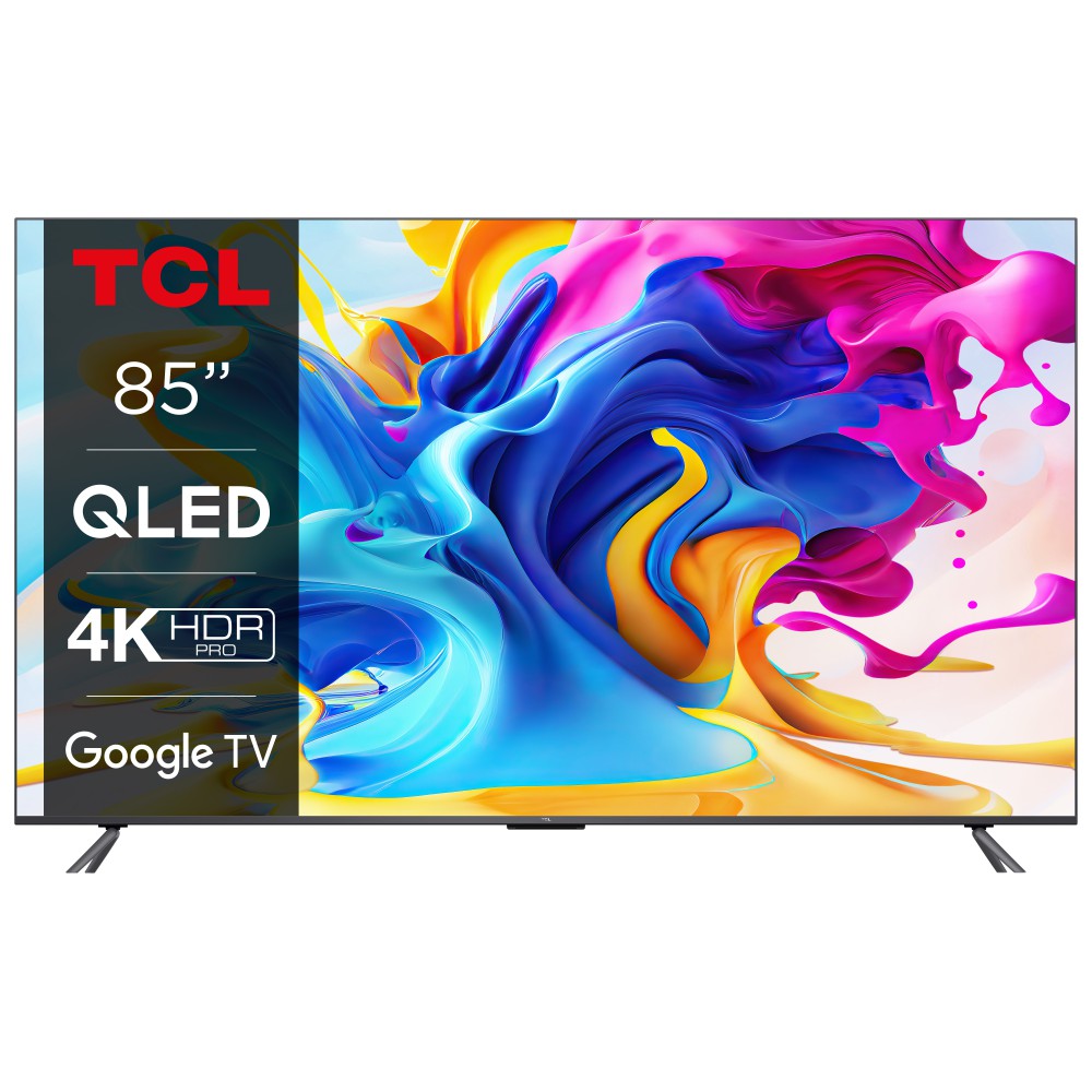 TCL C64 Series 85C649 TV 2,16 m (85") 4K Ultra HD Smart TV Wi-Fi Titânio