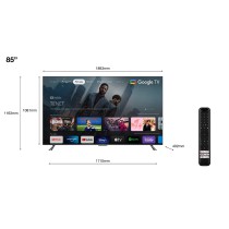 TCL C64 Series 85C649 TV 2,16 m (85") 4K Ultra HD Smart TV Wi-Fi Titânio