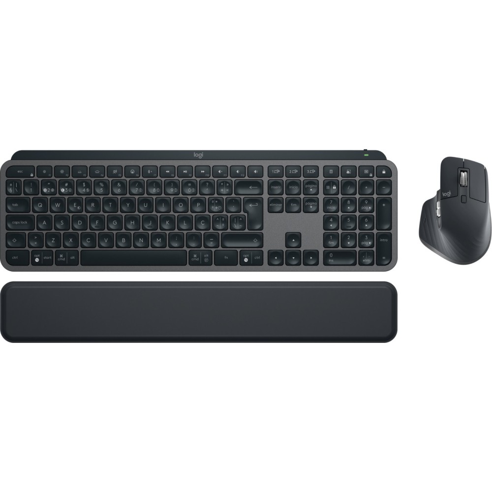 Logitech MX Keys S Combo teclado Rato incluído Escritório RF Wireless + Bluetooth Português Grafite