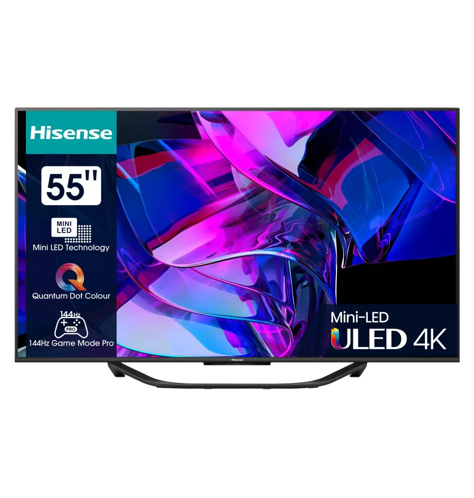 Televisor HISENSE 55U7KQ 55'' (Mini LED - 4K Ultra HD - Preto)