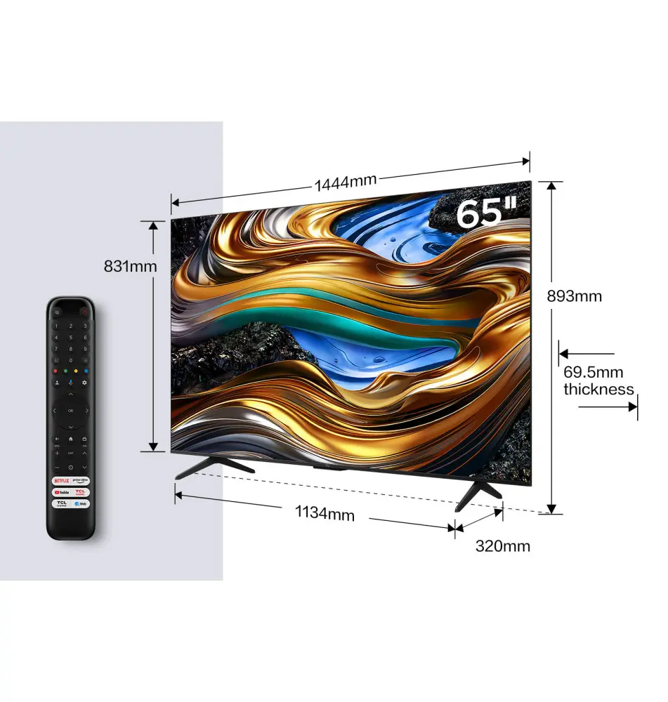 Televisor TCL 65P755 65'' (LED - 4K Ultra HD - Titânio)