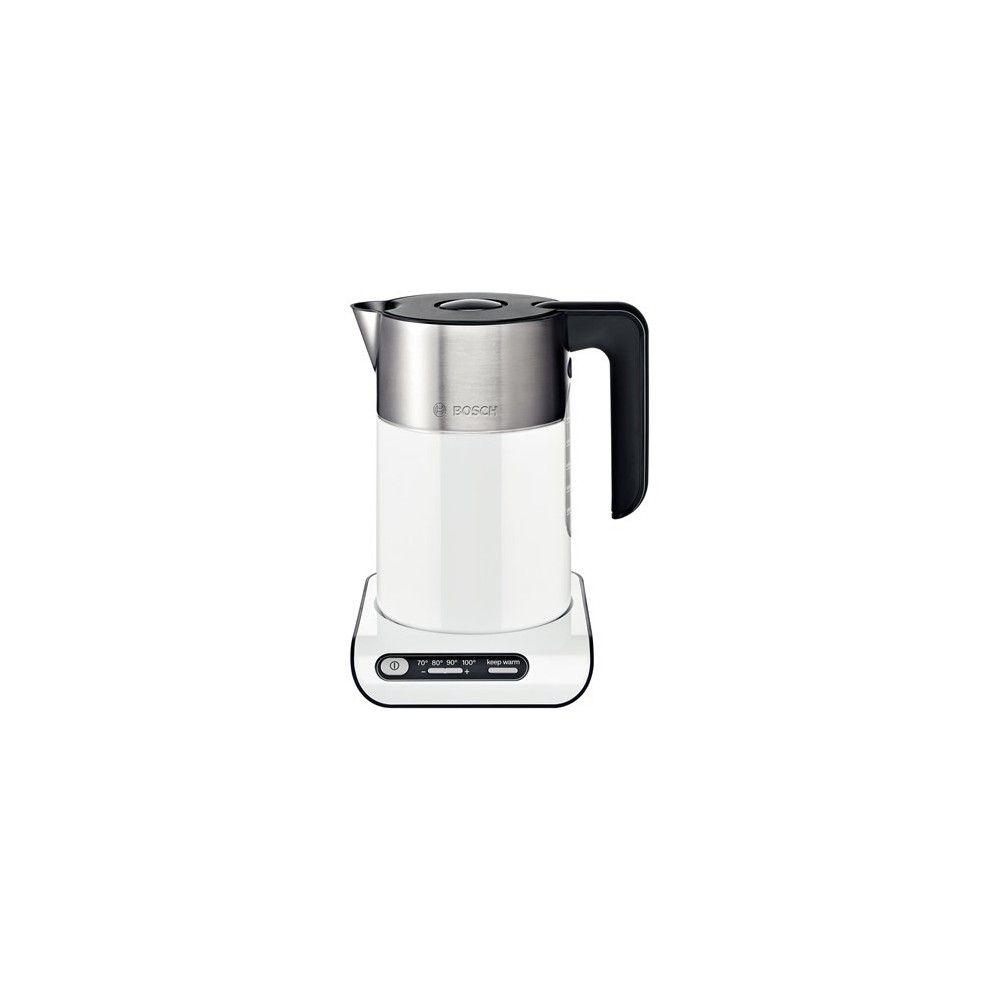 Bosch TWK8611P chaleira elétrica 1,5 l 2400 W Antracite, Aço inoxidável, Branco