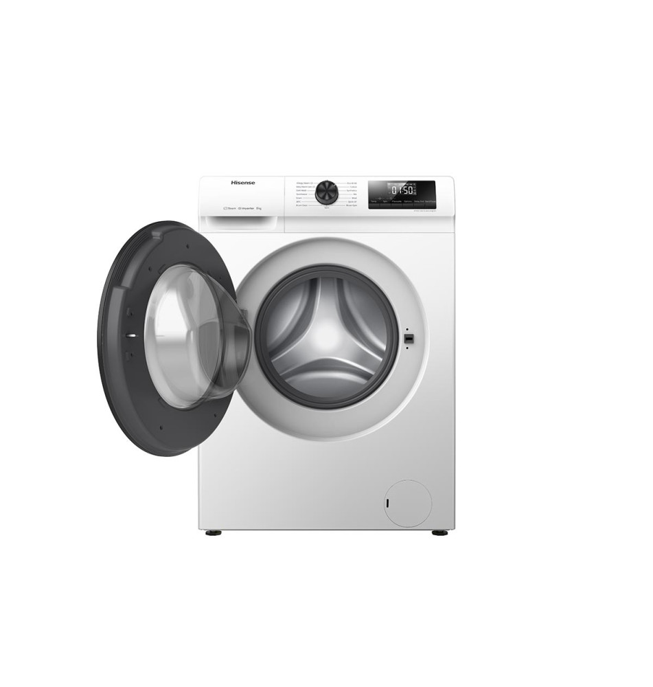 Máquina de Lavar Roupa HISENSE WFQP8014EVM (Independente - 8Kg - Branco)