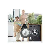Máquina de Lavar Roupa LG Series 500 F4WR5009A6M (Independente - 9Kg - Preto)