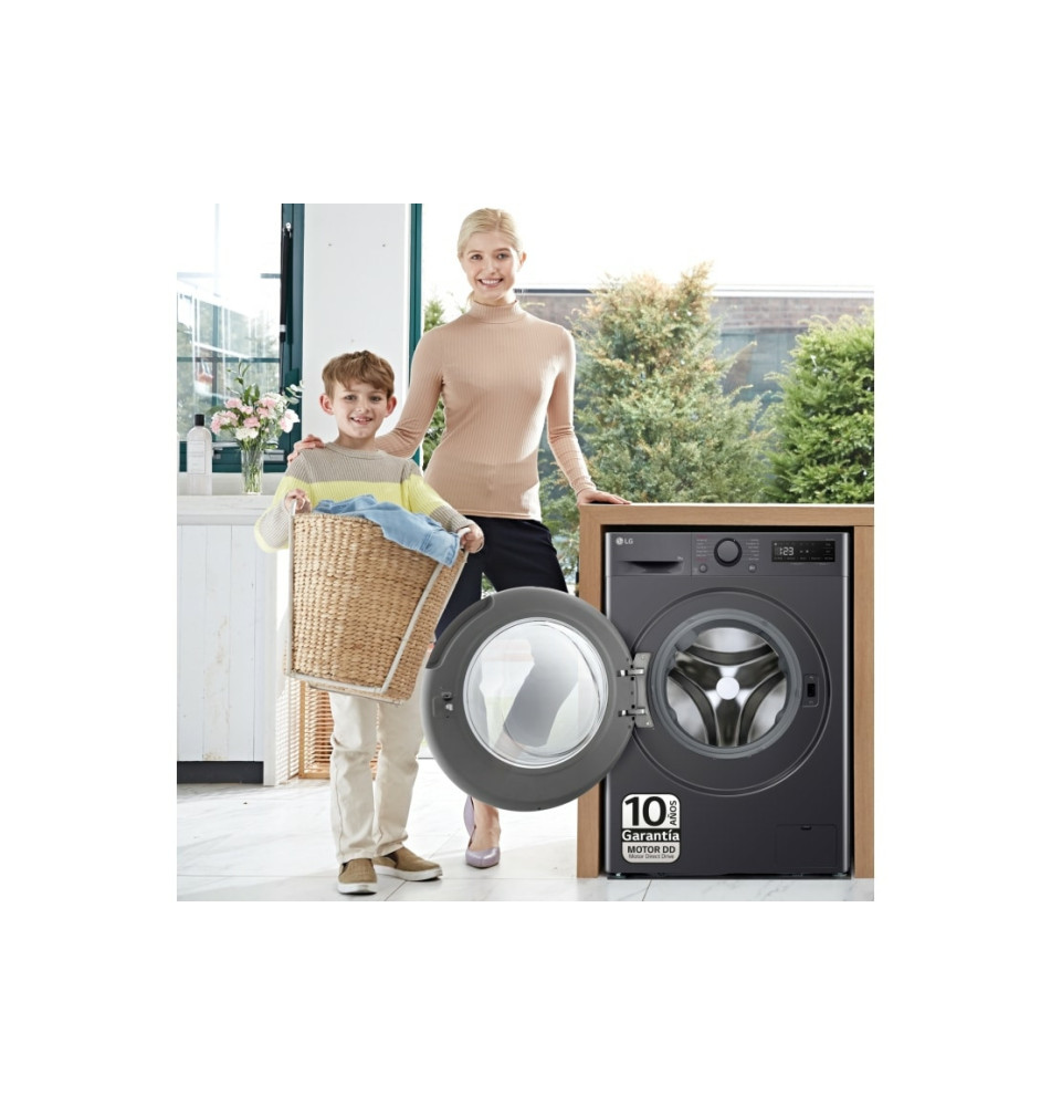 Máquina de Lavar Roupa LG Series 500 F4WR5009A6M (Independente - 9Kg - Preto)
