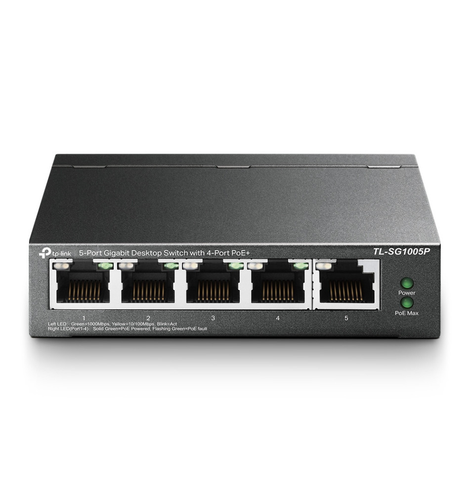 Switch de Rede TP-LINK TL-SG1005P (Unmanaged - Cat6 - 5 Portas)