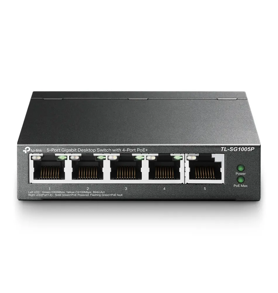 Switch de Rede TP-LINK TL-SG1005P (Unmanaged - Cat6 - 5 Portas)