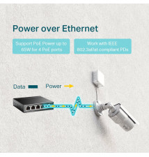 Switch de Rede TP-LINK TL-SG1005P (Unmanaged - Cat6 - 5 Portas)