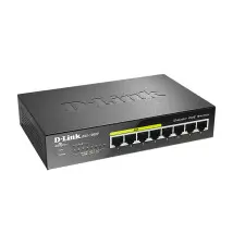 Switch de Rede D-LINK DGS-1008P (Unmanaged - Cat5e - 8 Portas)