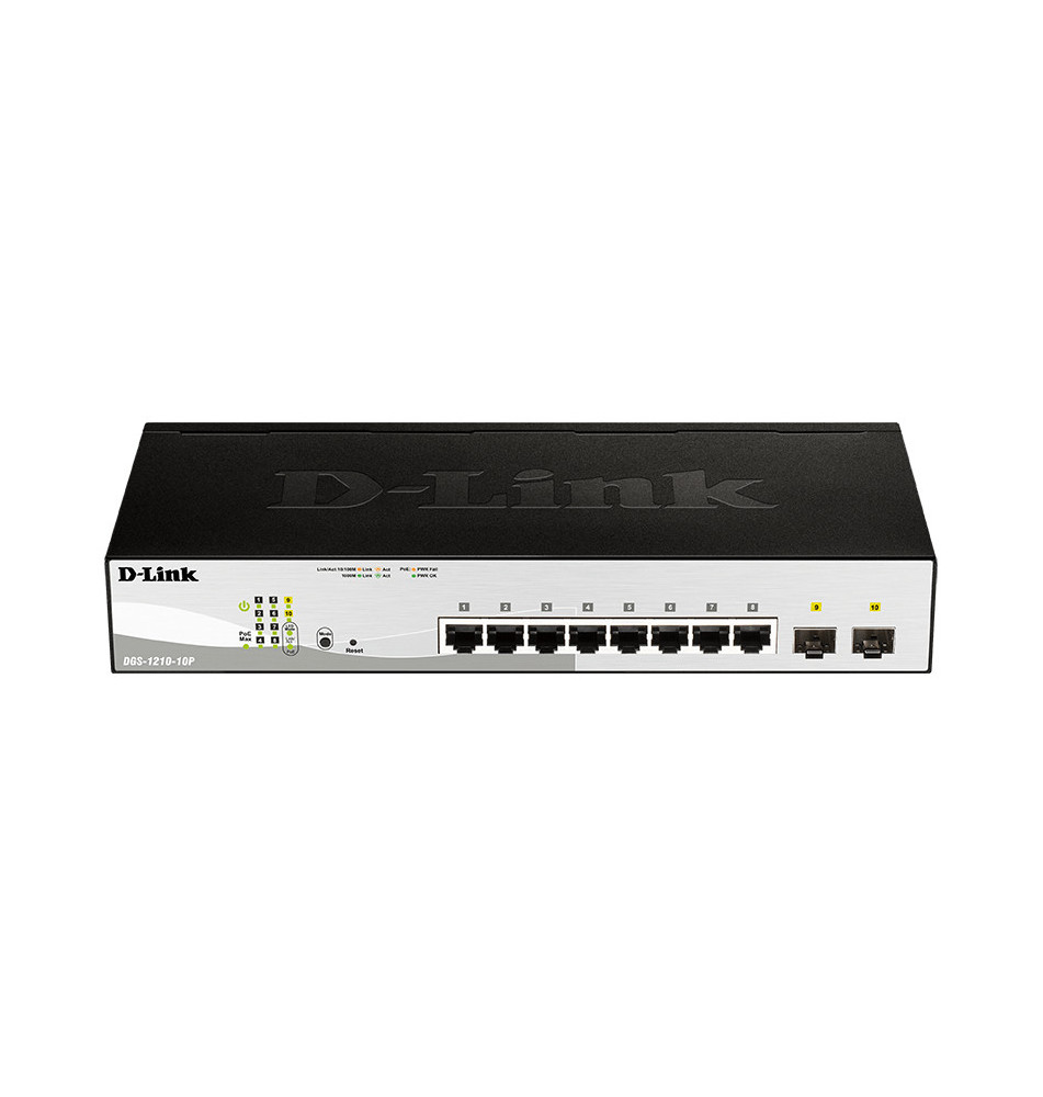 Switch de Rede D-LINK DGS-1210-10P (Managed - 20Gbit s - 8 Portas)