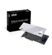 Placa de Rede ASUS Hyper M.2 X16 Gen 4 (256 Gbit s - 4 Ranhuras de extensão - PCI Express)
