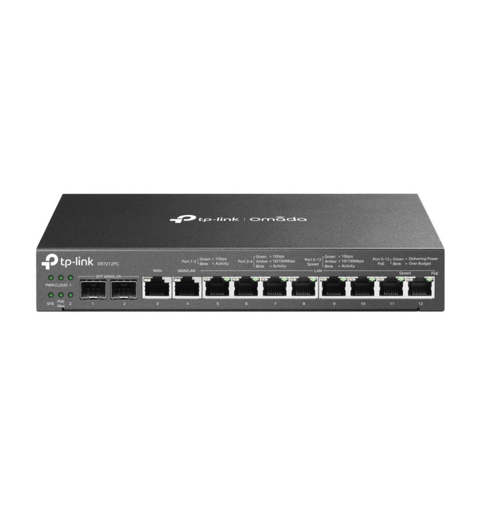 Router TP-LINK Omada ER7212PC (1000 Mbit s - 10 Portas RJ-45 - 8 Portas PoE)
