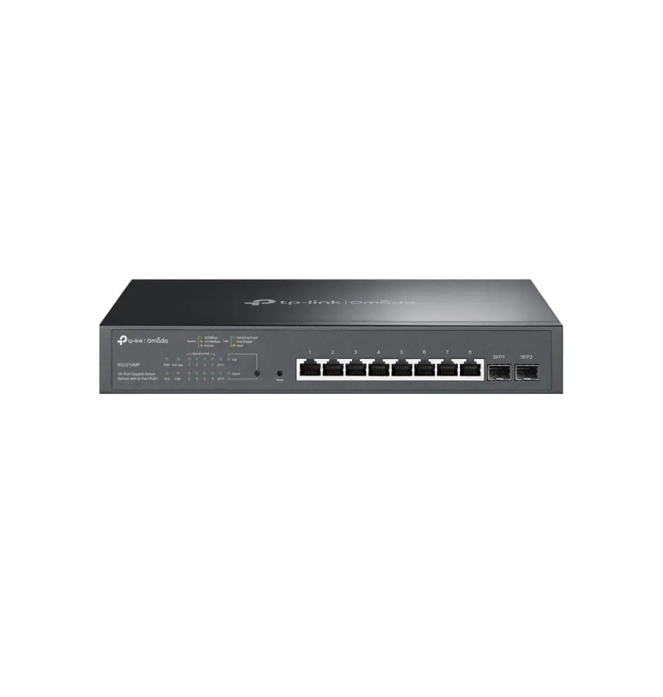 Switch de Rede TP-LINK Omada TL-SG2210MP (Managed - 20 Gbit s - 8 Portas)