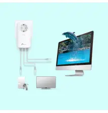 Adaptador de Rede Powerline TP-LINK TL-PA8033P KIT (1300Mbit s - IEEE 802.3u - Branco)