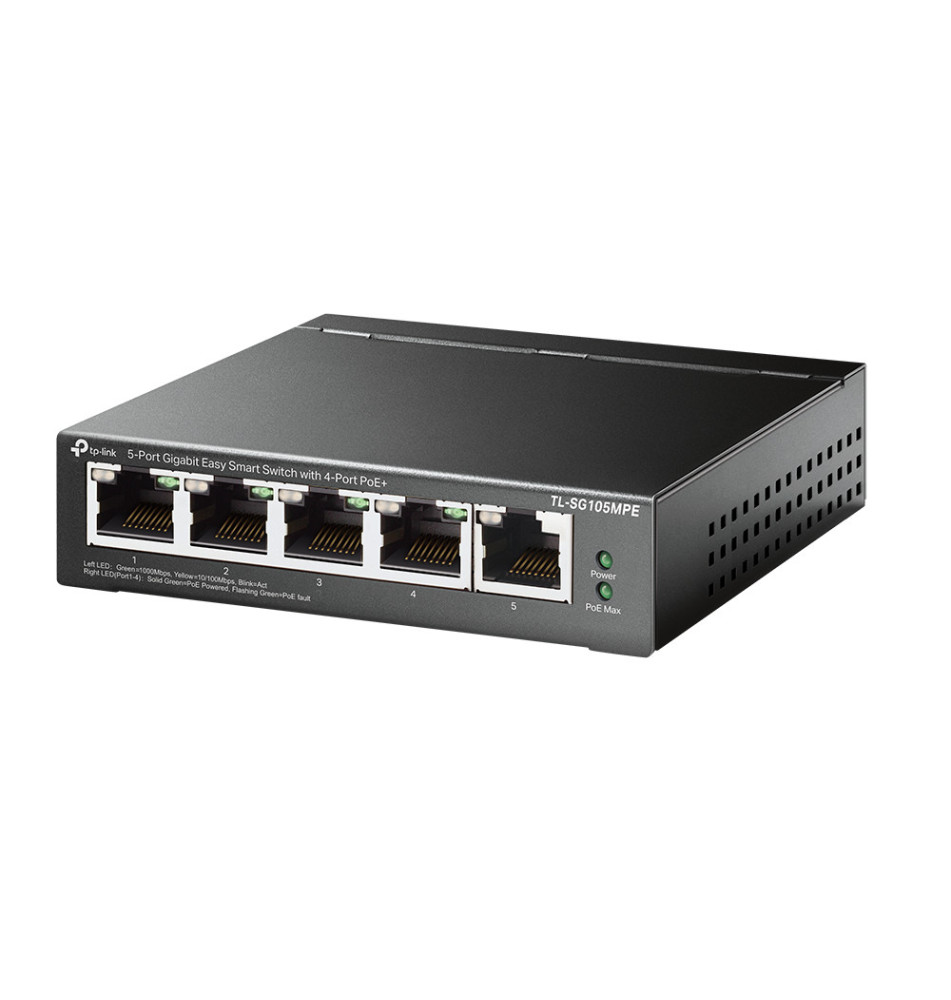 Switch de Rede TP-LINK TL-SG105MPE (Unmanaged - 10Gbit s - 5 Portas)