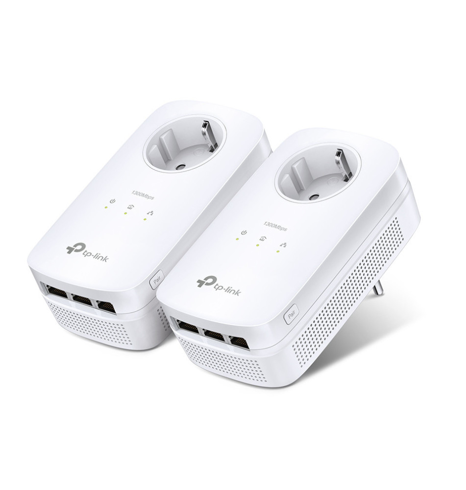 Adaptador de Rede Powerline TP-LINK TL-PA8030P (1200Mbit s - 3 Portas - AV2)