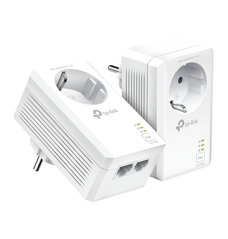Adaptador de Rede Powerline TP-LINK TL-PA7027P KIT (1000Mbit s - 2 Portas - AV2)