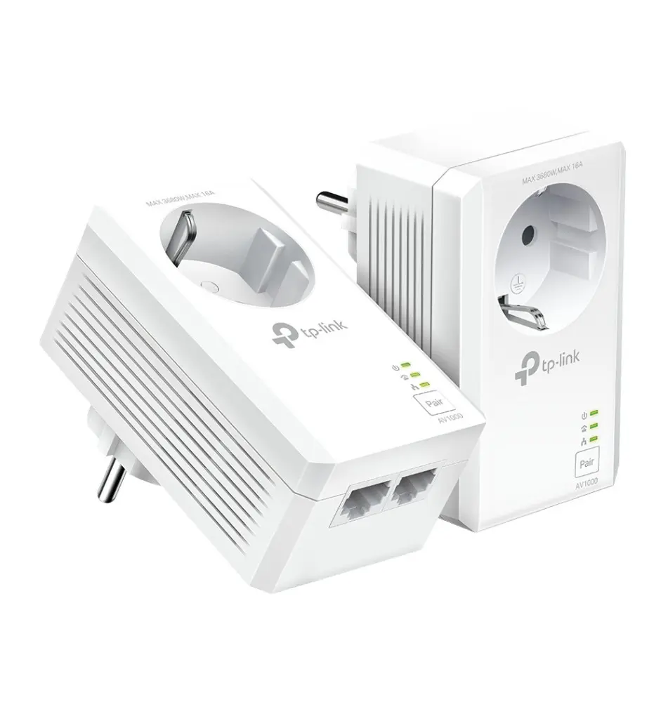 Adaptador de Rede Powerline TP-LINK TL-PA7027P KIT (1000Mbit s - 2 Portas - AV2)