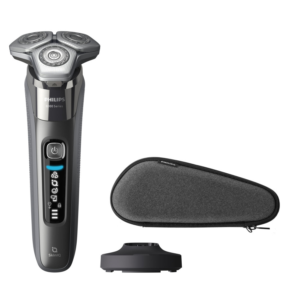Máquina de Barbear PHILIPS Series 8000 (3 Cabeças - Wireless - Cromado)