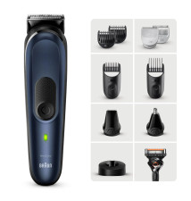 Máquina de Barbear BRAUN Series 7 MGK7421 (10 Cabeças - Waterproof - Preto Azul)
