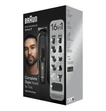 Máquina de Barbear BRAUN Series 7 MGK7470 (16 cabeças - 100 minutos de bateria - Preto)