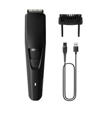 Aparador de Barba PHILIPS Series 3000 (20 comprimentos - 1 hora de bateria - Preto)