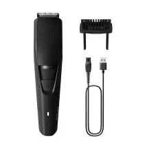 Aparador de Barba PHILIPS Series 3000 (20 comprimentos - 1 hora de bateria - Preto)
