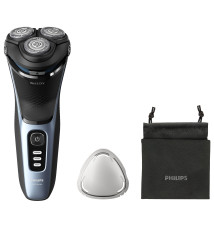 Máquina de Barbear PHILIPS 3000 Series (1 hora de bateria - Waterproof - Preto Azul)