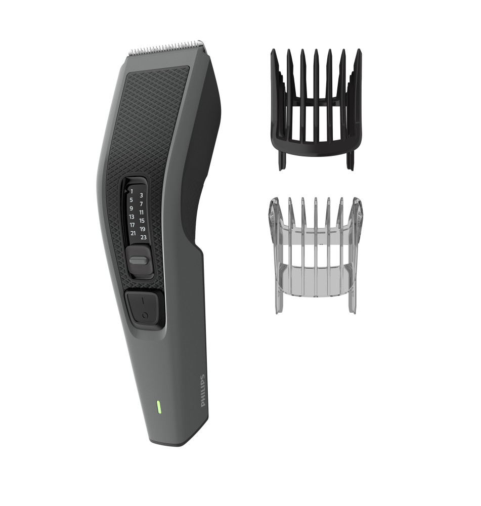 Aparador de Cabelo PHILIPS Series 3000 (13 comprimentos - 45 minutos de bateria - Preto Cinzento)