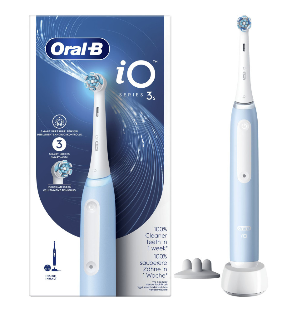 Escova de Dentes Elétrica ORAL-B IO Series 3s (3 modos - Vibratória - Azul Claro)