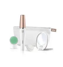 Depiladora Facial BRAUN SE851V (3 cabeças - Waterproof - Branco)