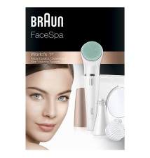 Depiladora Facial BRAUN SE851V (3 cabeças - Waterproof - Branco)