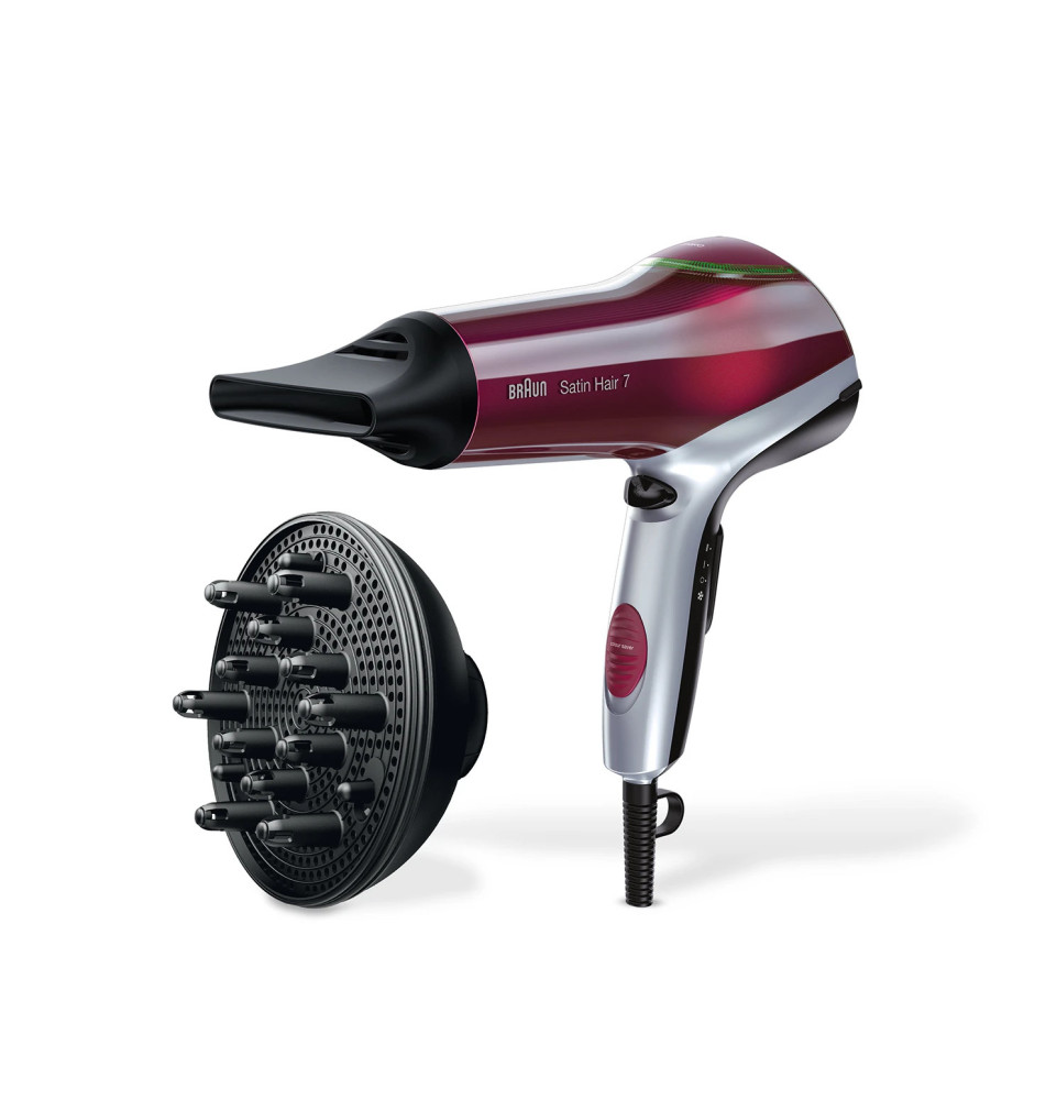 Secador de Cabelo BRAUN Satin Hair 7 (2 velocidades - 3 temperaturas - Vermelho Prateado)