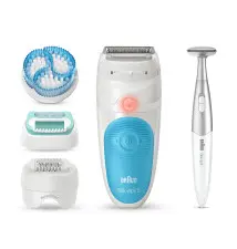 Depiladora BRAUN Silk-épil 5 (5 cabeças - Waterproof - Azul Branco)