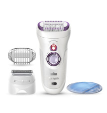 Depiladora BRAUN Silk-épil 9 (50 minutos de autonomia - 4 cabeças - Branco Violeta)