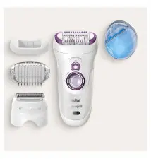 Depiladora BRAUN Silk-épil 9 (50 minutos de autonomia - 4 cabeças - Branco Violeta)