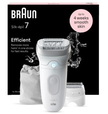 Depiladora BRAUN Silk-épil 7 (50 minutos de autonomia - 3 cabeças - Branco)