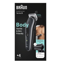 Depiladora BRAUN BodyGroomer Series 5 (3 pentes - Waterproof - Preto)