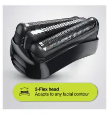 Máquina de Barbear BRAUN Series 3 300BT (3 cabeças - 5 pentes - Preto Verde)