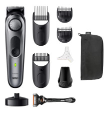 Aparador BRAUN BeardTrimmer 7 (8 acessórios - 40 medidas - Preto Cinzento)