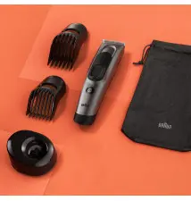 Aparador de Cabelo BRAUN Hair Clipper Series 7 (17 medidas - 50 minutos de autonomia - Preto Cinzento)
