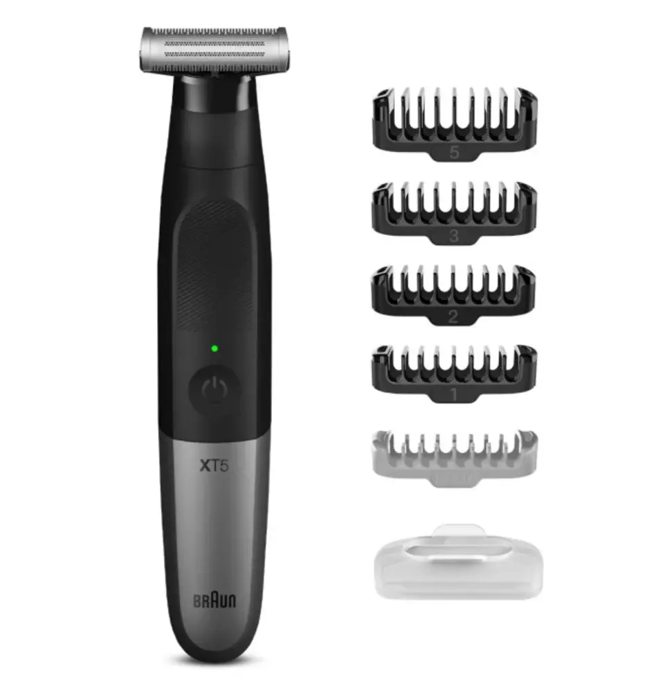 Aparador de Barba BRAUN Series XT5 (5 pentes - Waterproof - Preto Cinzento)