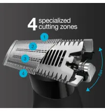 Aparador de Barba BRAUN Series XT5 (5 pentes - Waterproof - Preto Cinzento)