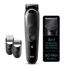 Máquina de Barbear BRAUN Series 3 (80 minutos de autonomia - 17 medidas - 7 acessórios)