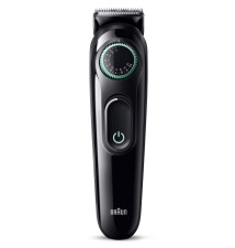 Aparador de Barba BRAUN BeardTrimmer 3 (50 minutos de autonomia - 3 pentes - Preto)
