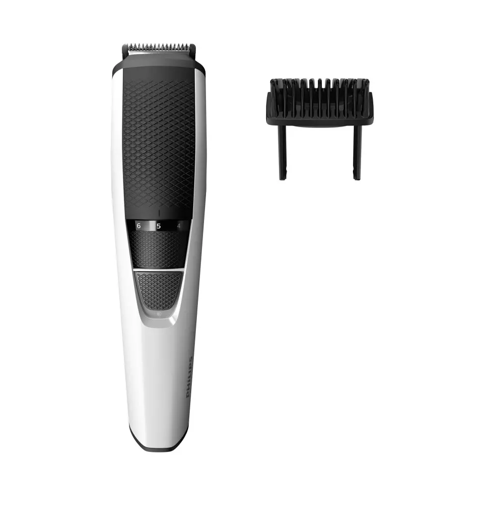 Aparador de Barba PHILIPS 3000 Series (45 minutos de autonomia - 10 medidas - Preto Prateado)